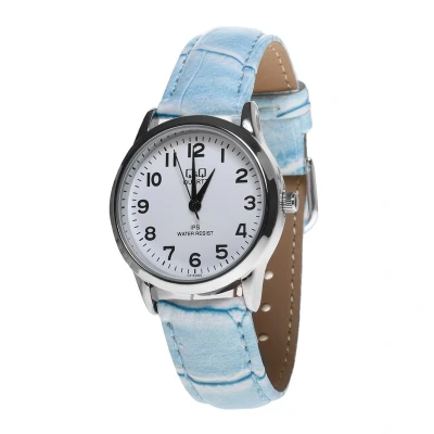 Afbeelding van Leuke horloge met blauw band van het merk Q&amp;Q C215J805Y