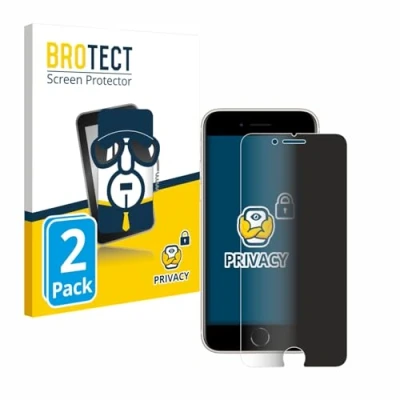Afbeelding van BROTECT Anti spionnetje privacyfolie Beschermfolie tegen Blauw licht (2 Stuk, Apple iPhone SE), Smartphone beschermfolie,