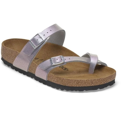 Afbeelding van Birkenstock Mayari Slippers Saffiano Iridescent Viola Regular Fit Maat 36 Dames
