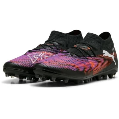 Afbeelding van Puma Future 8 Match MG Voetbalschoenen met kunststof noppen, Heren, Maat: 46, Black/white/glowing red Textiel/ synthetisch