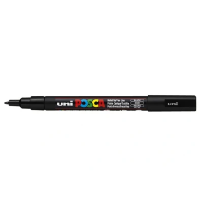 Afbeelding van Verfstift Posca PC3M F zwart