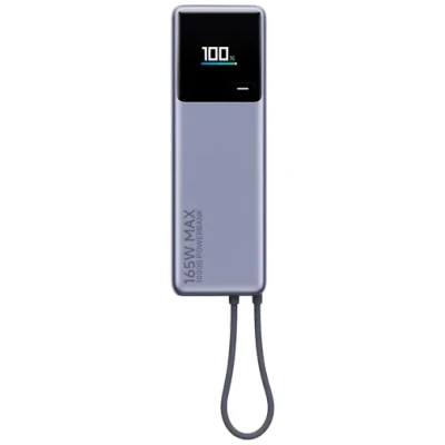 Afbeelding van Xiaomi 165 W powerbank 10.000 mAh geïntegreerde USB C kabel, dual poort, 120 snel opladen, 90 zelfladen, lithium ion accu, geschikt voor vliegtuigen, compact design met kleurendisplay