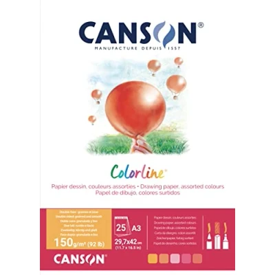 Afbeelding van Canson Colorline Kunstpapier 25 vel