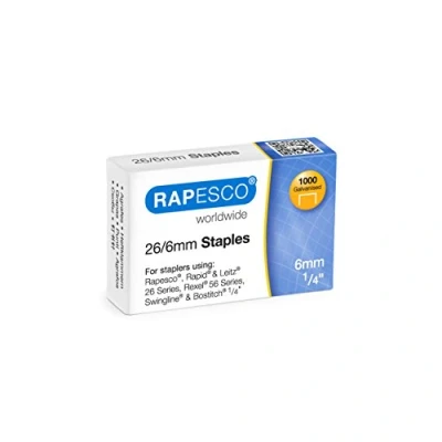 Afbeelding van Rapesco S11661Z3 26/6 mm (Nr.56) Verzinkte Nietjes, Doosje van 1000