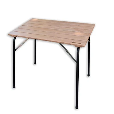 Afbeelding van CASTELMERLINO Okumè Klaptafel met poten voor camping en terras, van marine multiplex, 80 x 60 cm, meerkleurig