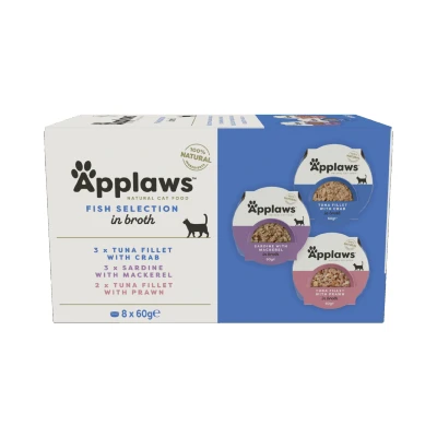 Afbeelding van Applaws Pots multipack Fish variatie 8 x 60 gr.