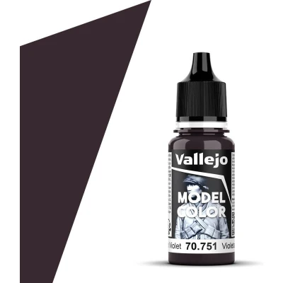 Afbeelding van Vallejo 70751 Model Color Black Violet Acryl 18ml Verf flesje