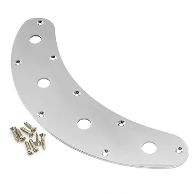 Afbeelding van Musiclily Pro Staal 4 gaats Bass Control Plate voor Music Man stijl Elektrische Basgitaar, Chroom