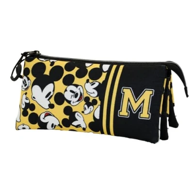 Afbeelding van MICKEY Pennenzak 3 compartments &#039;23x11x10&#039; Recycled Material