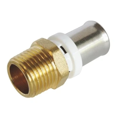 Afbeelding van SOMATHERM FOR YOU /5608 16 15 Rechte koppeling mannelijk voor meerlaagse buis Ø 15/21 (1/2 inch) het aansluiten van buizen met een diameter grijs