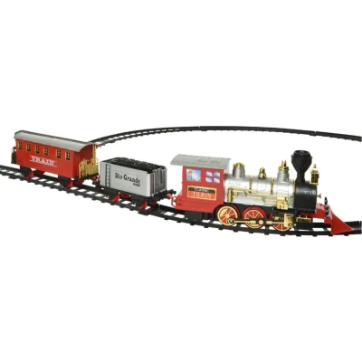 Afbeelding van Lumineo kersttrein set met muziek en LED verlichting 345 cm Kersttreintjes