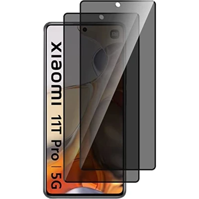 Afbeelding van 2 Pack Anti Spy Screen Protector for Xiaomi Mi 11T / Pro Full Privacy Protector, 3D Tempered Glass Film, 9H Hardness Peeping Coverage Scratch