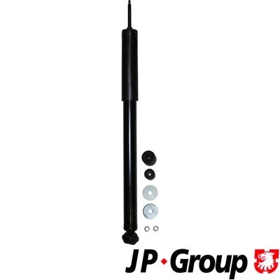 Afbeelding van JP GROUP 1352102700 Schokdemper Achteras Gasdruk Enkelpijp Veerpoot Pen bovenaan, Oog onderaan MERCEDES BENZ: E Klasse Sedan (W211) 400 CDI 4.0