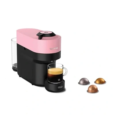 Afbeelding van NESPRESSO Vertuo POP ENV90.A Coffee Capsule Machine, Candy Pink, Koffiezetapparaat met cupjes, Roze