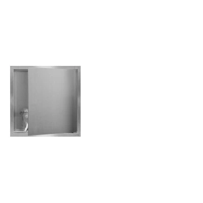Afbeelding van LoooX Box inbouwnis 30x30x7cm met deur cm Geborsteld RVS