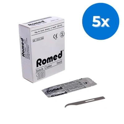 Afbeelding van Romed stitch cutter steriel 500 stuks Set van 5 doosjes