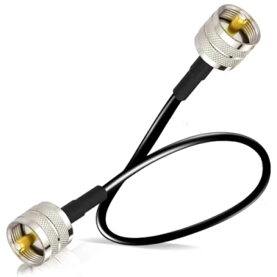 Afbeelding van Bingfu CB Radio Jumper Cable UHF PL259 Male to RG58 Coax 60cm 2 feet for VHF Ham Amateur Mobile Aerial Antenna Power SWR Meter Linear Amplifier Dummy Load