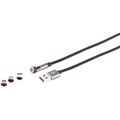 Afbeelding van Shiverpeaks S/CONN maximale connectiviteit Universele USB A magnetische kabel, 3in1, 540, 7 pins, wit, 2,0m (2 m), kabel