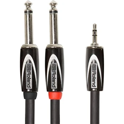 Afbeelding van Roland RCC 10 3528V2 splitterkabel 1x 3.5mm TRS 2x 6.35mm TS 3 meter