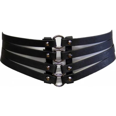 Afbeelding van Zac&#039;s Alter Ego Four straps corset Taille riem Zwart
