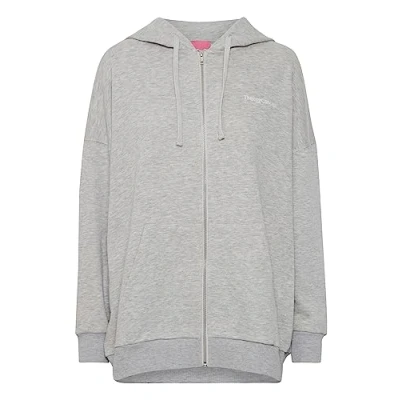 Afbeelding van Thejoggconcept Safine Sweater met rits, Dames, Maat: XXL, Light grey melange