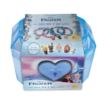 Afbeelding van LISCIANI FROZEN: GEHEIM PARELKOFFER Sieraden Creatie Kit voor Kinderen vanaf 3 Jaar Koffer met Slot en Sleutel Kleurrijke Kralen Frozen Bedels Maak Armbanden Kettingen