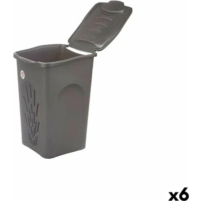 Afbeelding van Wasmand Stefanplast Antraciet Plastic 50 L 37 x 56 39 cm (6 Stuks)