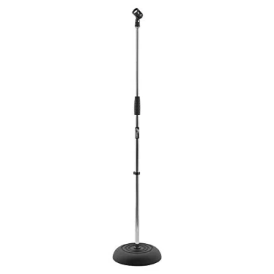 Afbeelding van TIGER MCA14 CM microfoonstandaard met ronde voet, chroom