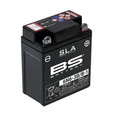Afbeelding van BS Battery Fabrieksmatige onderhoudsvrije SLA batterij 6N6 3B/B 1, afmeting 100 mm