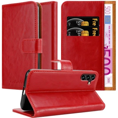 Afbeelding van Cadorabo Hoesje geschikt voor Samsung Galaxy A13 5G in WIJN ROOD Beschermhoes met magnetische sluiting, standfunctie en kaartvakje Book Case Cover Etui