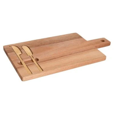 Afbeelding van Snijplank Home ESPRIT Roestvrij staal Acacia 38 x 20 1,5 cm (3 Onderdelen)