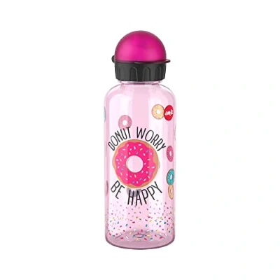 Afbeelding van Emsa N30607 Teens Tritan drinkfles, inhoud: 0,6 liter, 100% veilig, praktisch, hygiënisch, dicht, slimme drinksluiting, robuust, design: donut