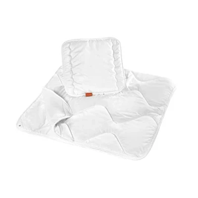 Afbeelding van sleepling 196278 babybedset, 4 seizoenen dekbed, dekbed 80 x cm en plat kussen hoofdkussen 35 40 cm, Made in EU, Ökotex 100, wasbaar op 60 graden