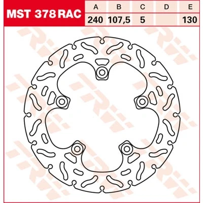 Afbeelding van TRW MST378RAC Remschijf 240 5