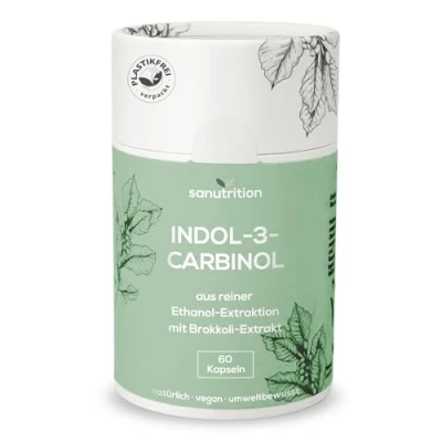 Afbeelding van Indol 3 carbinol (I3C) hoge dosis met broccoli extract 60 capsules plasticvrije verpakking veganistisch gemaakt in Oostenrijk