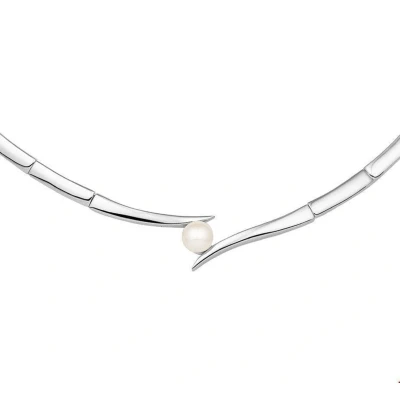 Afbeelding van Zilveren Ketting Tussenstuk Parel 4,0 mm x 42 45 cm