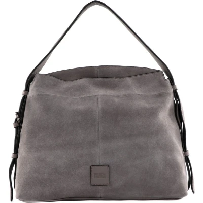 Afbeelding van FREDsBRUDER Leren Schoudertas Sually Long Shoulderbag Graphite Grijs