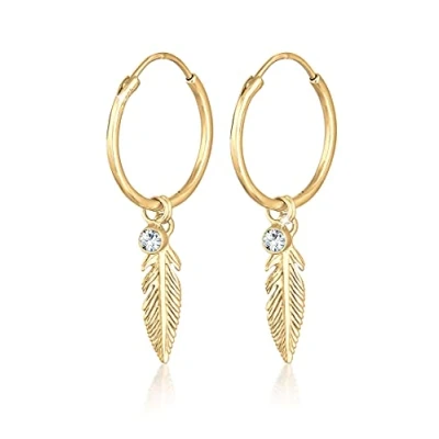 Afbeelding van Elli Feather Oorbellen goldcoloured, Dames, Maat: One Size, Gold coloured