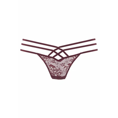 Afbeelding van Lascana String, Dames, Maat: 32/34, Dark red