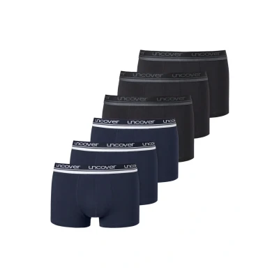 Afbeelding van uncover by Schiesser Retro 6ER PACK Basic Onderbroeken Schwarz blau, Heren, Maat: XL, blau