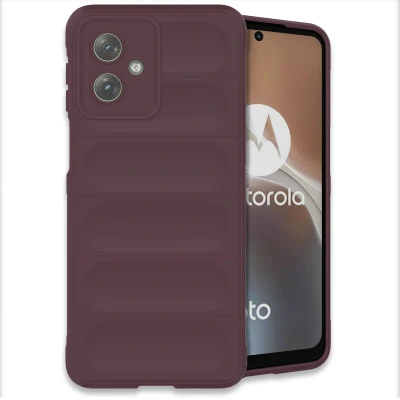 Afbeelding van Motorola Moto G54 Hoesje Siliconen en TPU (zacht) iMoshion Backcover/Softcase Aubergine Telefoonhoesje