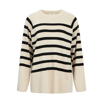 Afbeelding van Object Objester Trui, Dames, Maat: XS, Sandshellstripes:black