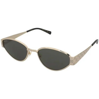 Afbeelding van Gucci Zonnebril goldcoloured/grey, Dames, Maat: 55, Gold/coloured/grey