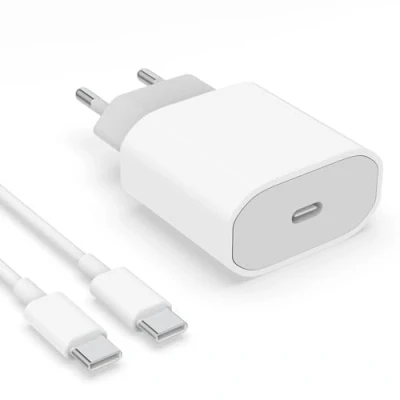 Afbeelding van 20W USB C snellader met naar kabel 1m, geschikt voor iPhone 16/16 Pro/16 Pro Max/15/15 Pro/15 Max/15 Plus, iPad Pro/Air, USBC type stopcontact wandadapter