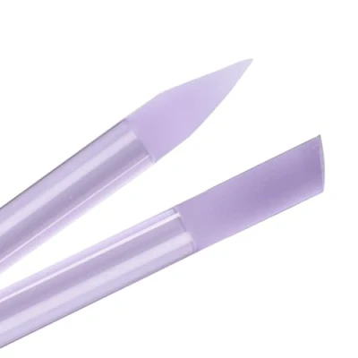 Afbeelding van Bona Fide Beauty glazen nagelriemduwer 1 stuk paars glas gereedschap. Tsjechische kristallen met puntige en schuine uiteinden