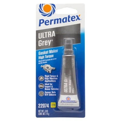 Afbeelding van Permatex 22074 Ultra Grey RTV Silicone Pakking Maker: Lage Geur, Sensor Veilig, Niet Corrosieve Dichtingsproduct met Olieweerstand 14g