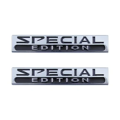 Afbeelding van 2 stuks speciale editie embleem geschikt voor auto kofferbak sticker zijsticker (zilver zwart)