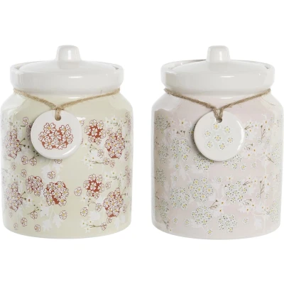 Afbeelding van Tin DKD Home Decor 12 x 16 cm 1 L Dolomite Traditioneel (2 Stuks)