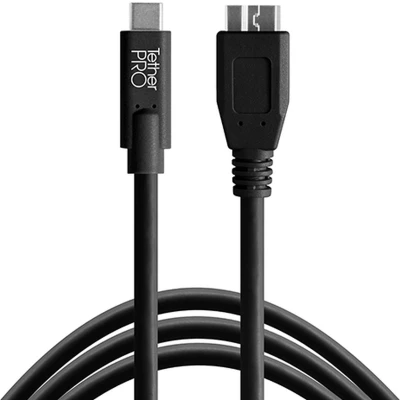 Afbeelding van Tether Tools TetherPro USB C 3.0 Micro B (4,6m Zwart)