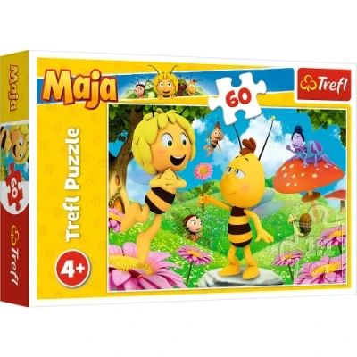 Afbeelding van Trefl Puzzel, Maya de Bij, 60 stukjes, Bloem voor Maya, kinderen vanaf 4 jaar